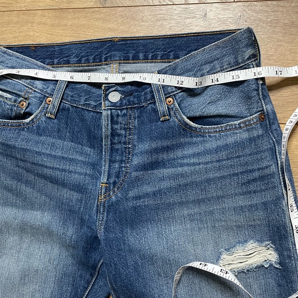 Levi's Distressed Straight Leg Jeans in Blue - Picture 9 of 11